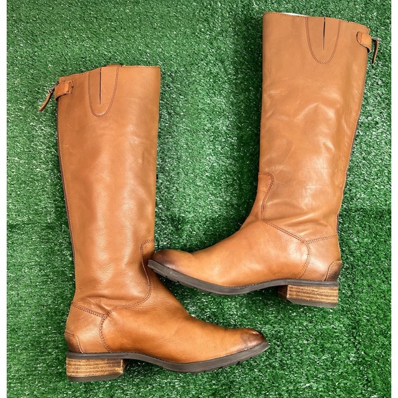 Sam Edleman Penny Leather Riding Boots in Brown SZ 7.5 Women's - Picture 3 of 13